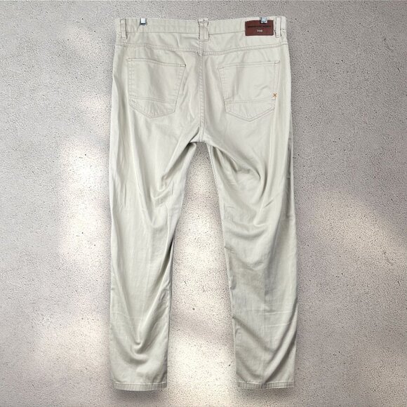 Zara Man beige basic collection sportswear chinos men’s 36 straight fit y2k - Picture 2 of 9